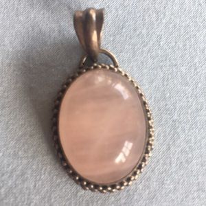 Rose Quartz 925 Sterling Pendant